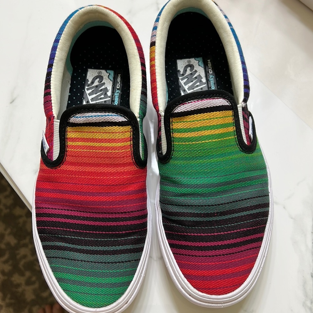 Serape Colored Slip On Vans